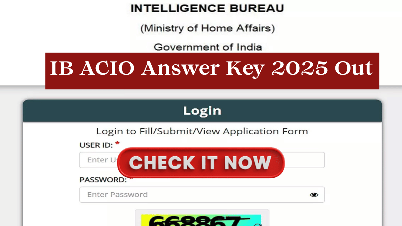 IB ACIO Answer Key 2025