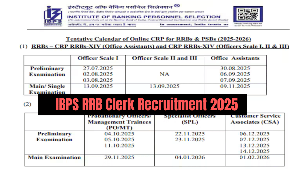 IBPS RRB Clerk Recruitment 2025