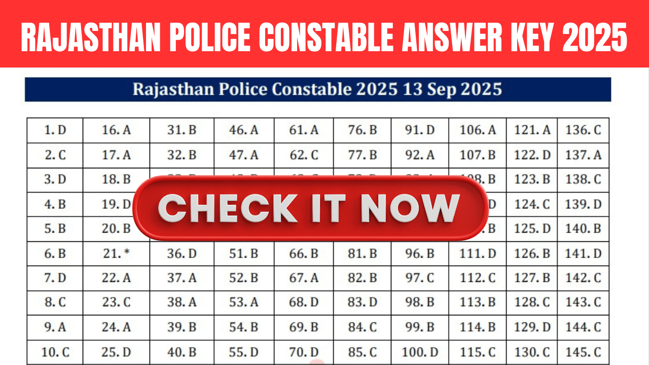 Rajasthan Police Constable Answer Key